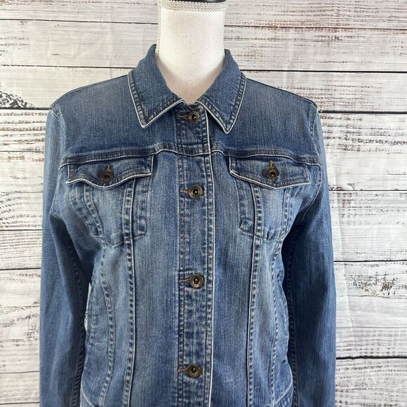 Ralph Lauren Jeans Co. Denim Jean Jacket size Small Casual Western Stretch Boho - Picture 3 of 13